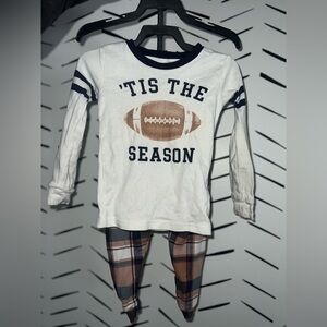 Kids Pajama Set - 'Tis the Season Football Design